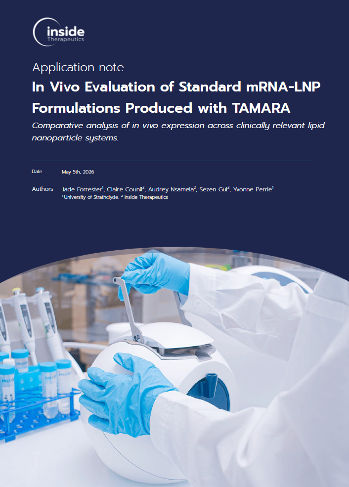 APN_Thumbnail_In Vivo Evaluation of Standard mRNA-LNP Formulations Produced with TAMARA